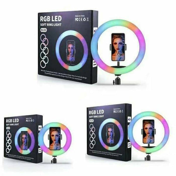 RGB LED Soft Colorful Ring Light For Live Bracket Selfie Studio Lights