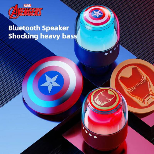 Marvel Avengers QS-S1 Wireless Bluetooth LED Light Portable Speaker( Captain America / Iron Man / ArcReactor )