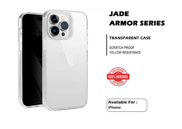 MOSS Jade Armor C018 Shock Absorption Transparent Phone Case for iPhone 16 16E 15 14 Plus 13 Pro Max