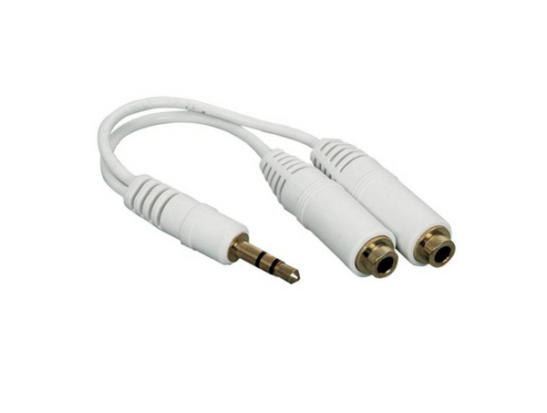 Aux Cord To 2 x 3.5MM Extension Y Cable Earphone Mic