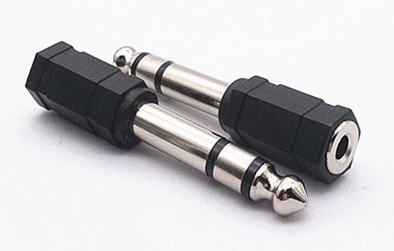 Microphone 3.5mm Female Audio Plug + 6.35mm Male Converter Adapter