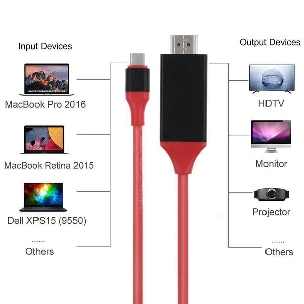 2M Lightning / Type-C to HDTV HDMI Cable