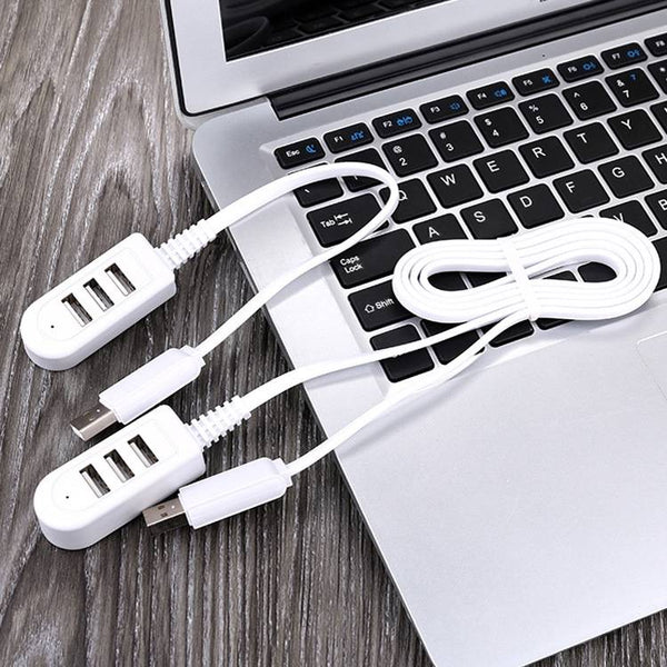 3 Port USB Hub USB Extension Cable for Charging & Data Transmission, Multiple USB for Computer PC Charger
